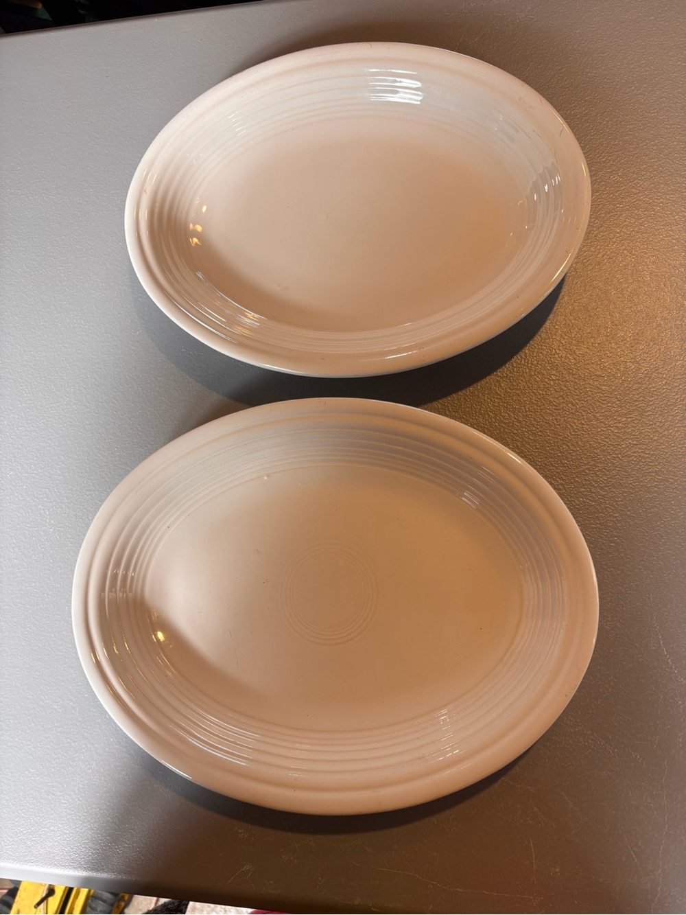Fiesta White Oval Serving Platters Set of 2 Homer Laughlin